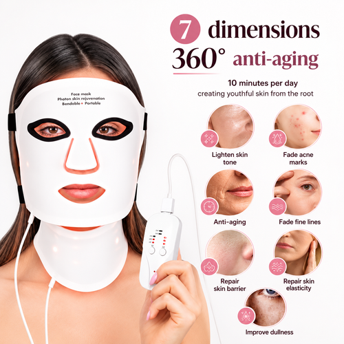 INFRD Lumina™ Wireless LED Face & Neck Therapy Mask